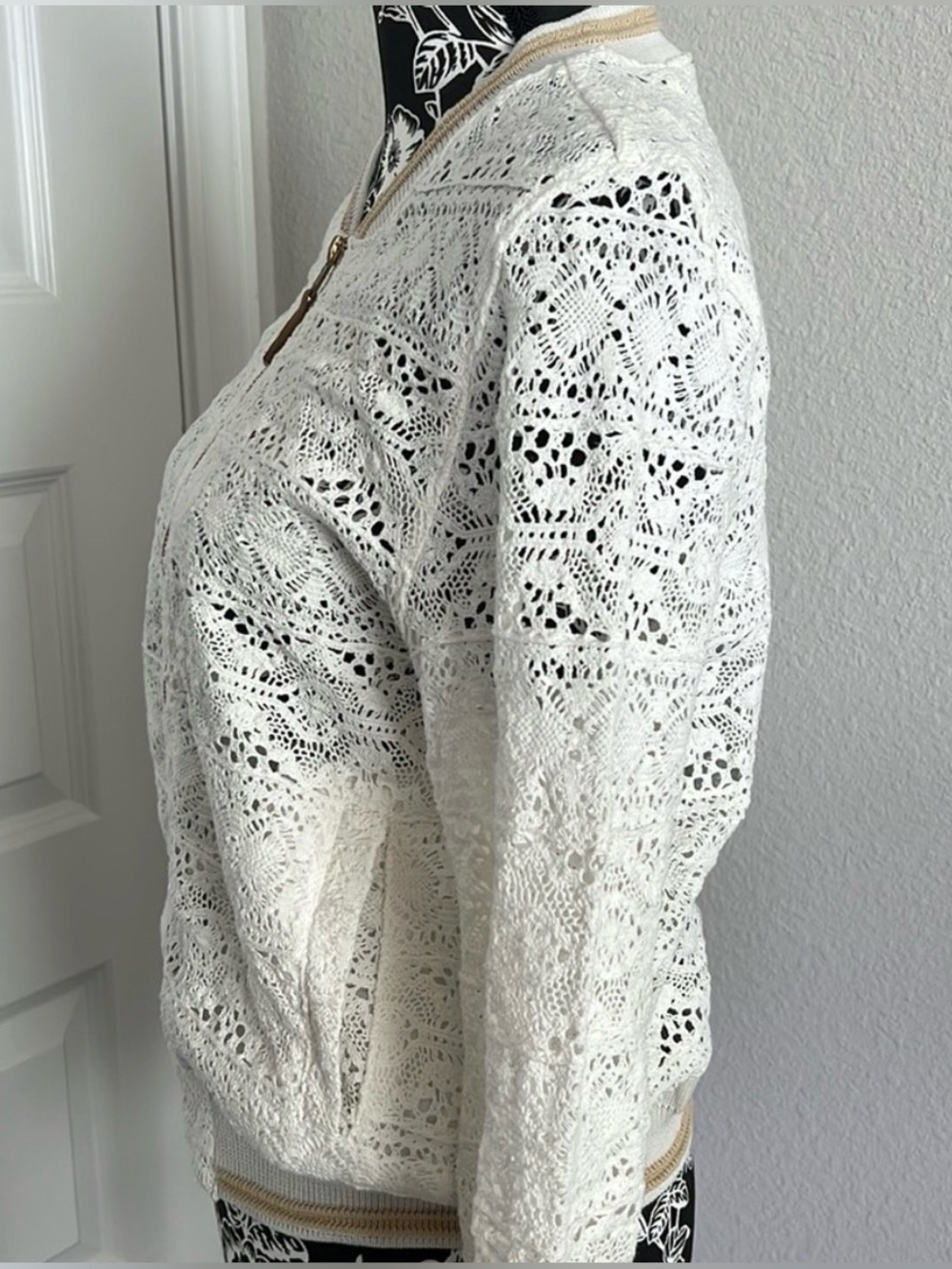 Chelsea & Theodore lace bomber jacket - Picture 3 of 13